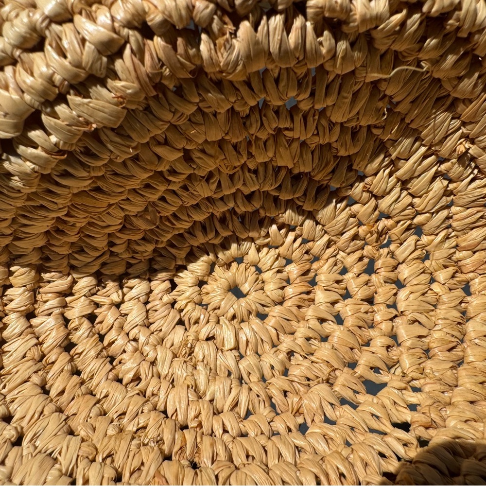 J Crew Packable Straw Raffia Hat with Black Ribbon Size M/L - Picture 9 of 9